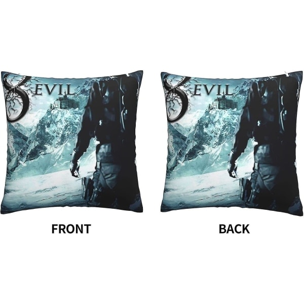 Resident Evil Kuddfodral Bekväma Kuddfodral Fyrkantigt Överdrag Mjukt Örngott för Soffa Sovrum Hem Bil med Osynlig Dragkedja 18 X 18 tum