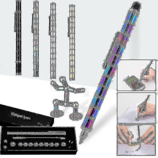 Modulær Magnetisk Magisk Fidget Penna DIY Design Nøytral Morsom Polar W/Spørsmål for Presentatør