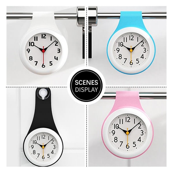 Fashion Waterproof Mute Digital Clock Vattentät klocka för kök och badrum