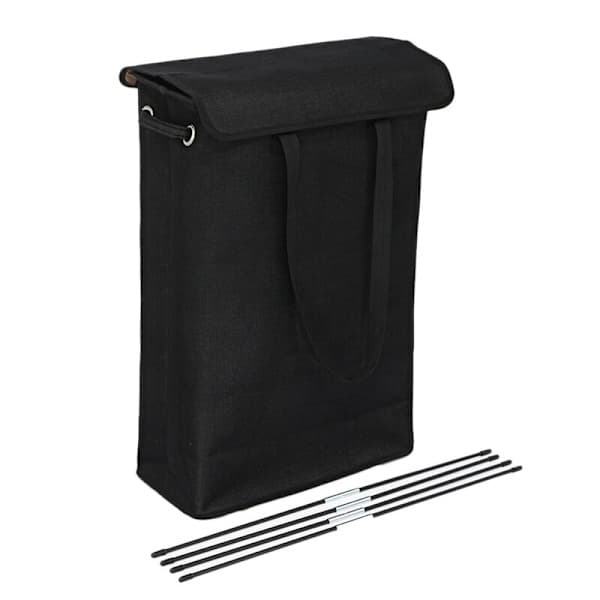 Foldable Laundry Basket Foldable Basket Trash Can with Lid Laundry Storage Baskets Laundry Hamper Black