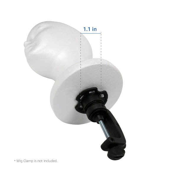 TG Vit Skum Skyltdocka Hoved Display, Styrofoam Paryk Hoved (2-pak)