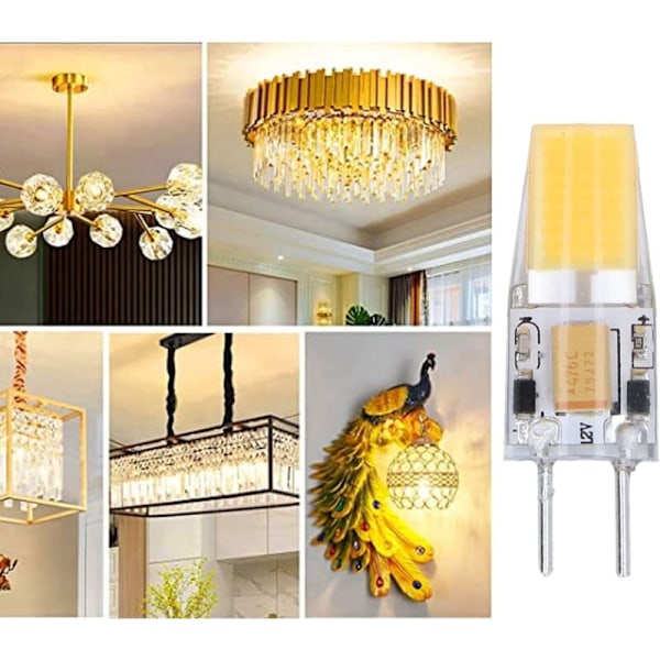 LED Pære 500LM GY6.35 Varm Hvid Silikone Lampefatning Loftslampe Pære 360° Spredningsvinkel Pære 5W 12V