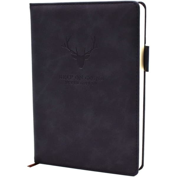 A5-notesbøger - 8,3 \"×5,7 \" - 360 sider - Sort Black-yux Black