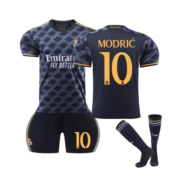 Real Madrid 2023/24 Udebanetrøje Modric No.10 Fodboldtrøje Sæt Grøn 37