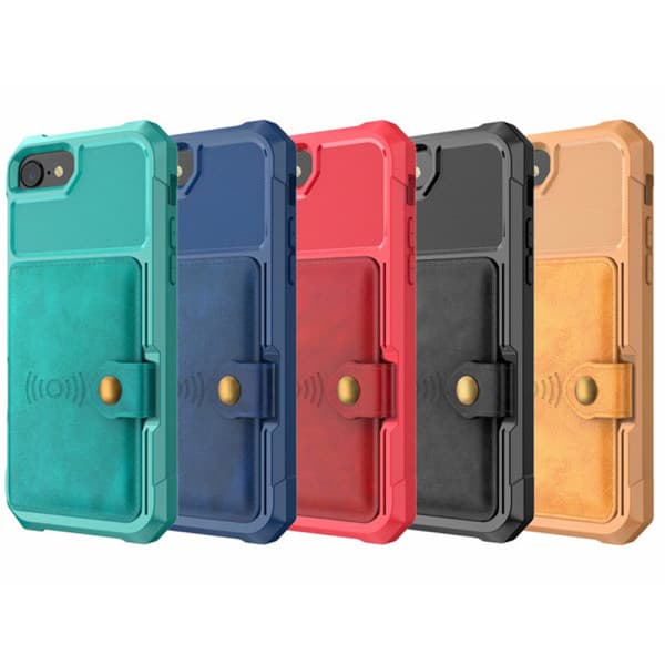 TG iPhone SE 2020 - Eksklusivt Cover med Kortlomme Sort