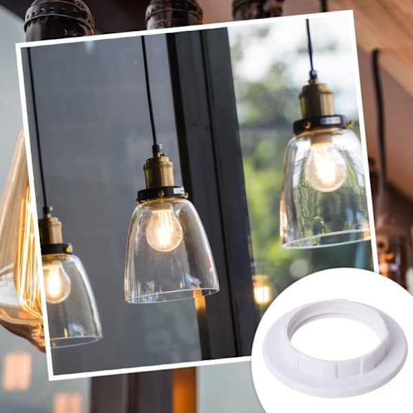 5 Stycken E14 Lampskärmsreduceringsring Lampskärmsring Adapter Konverteringsplatta Vit