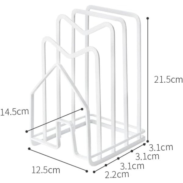 Skærebræt Holder (Hvid) Grydelåg Holder Skærebræt Organiser