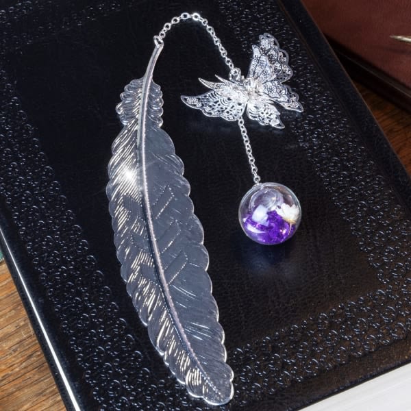 Metal Feather Butterfly Bogmærker Mors Dag Gave