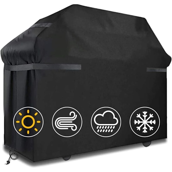 Grillovertræk, Vandtæt Grillovertræk, Vindtæt, Rivfast Grillovertræk med Stropper og Opbevaringstaske (145 x 61 x 117 cm)