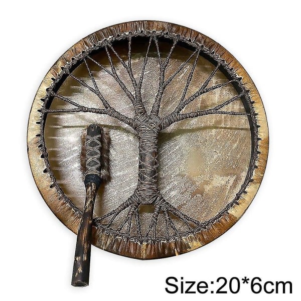 Livets Træ Shaman Tromme Håndlavet Sibirisk Tromme Spirit Musik Symbol Hjem Retro Indretning