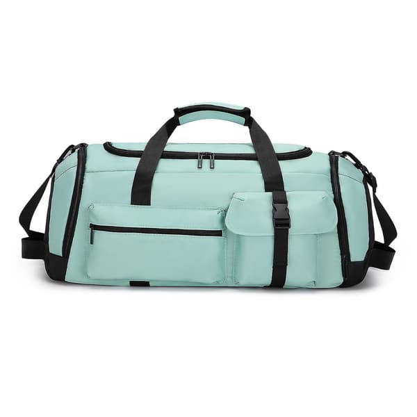 Large Capacity Suitcase - Duffel Bag with Wet/Dry Compartment and Reinforced Backpack Straps Grey_yux Grey