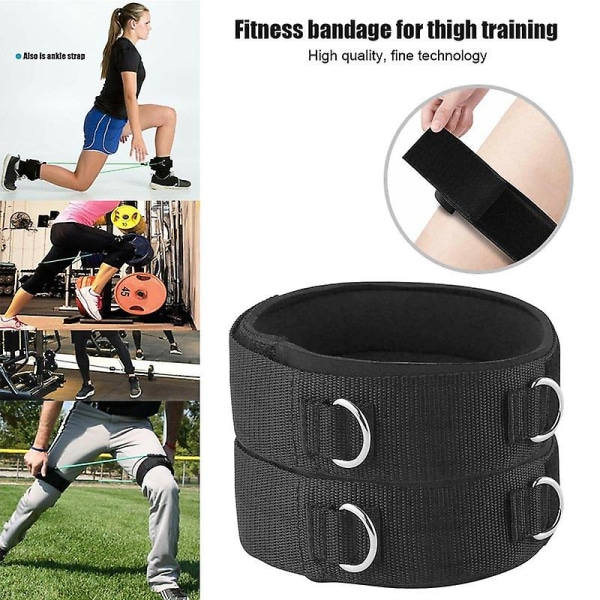 1 par Læder Neopren Polstret Fitness Ben Manschet Styrketræningsrem