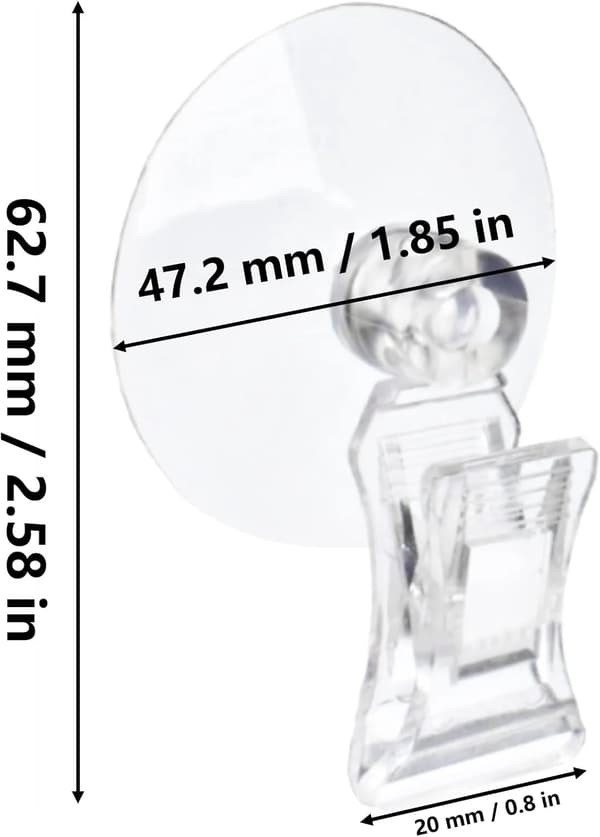 Akvarium Tang Fiskefoderholder Clips, 12 Styk Sugekop Grøntsagsclips til Akvarium Fodring, Klar