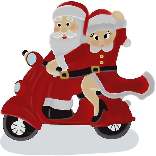 Jultomten på en motorsykkelhänge diy julgransprydnader