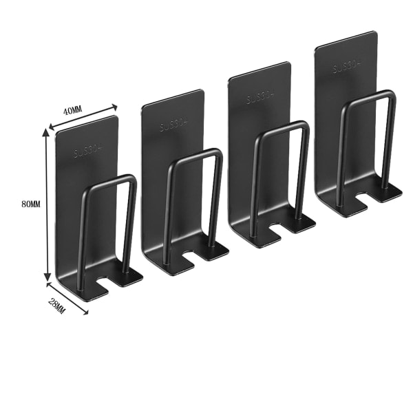 4 st Väggmonterade Elektriska Tandborsthållare med Lim