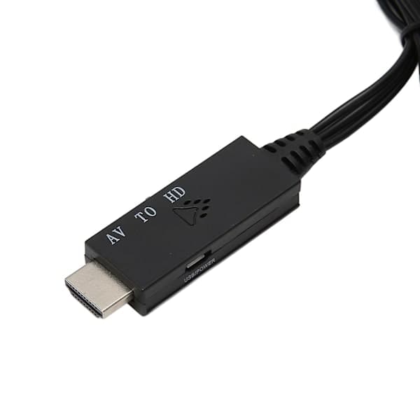 AV til HDMI-kabel 3 RCA til HDMI lyd- og videokonverterer 1 meter