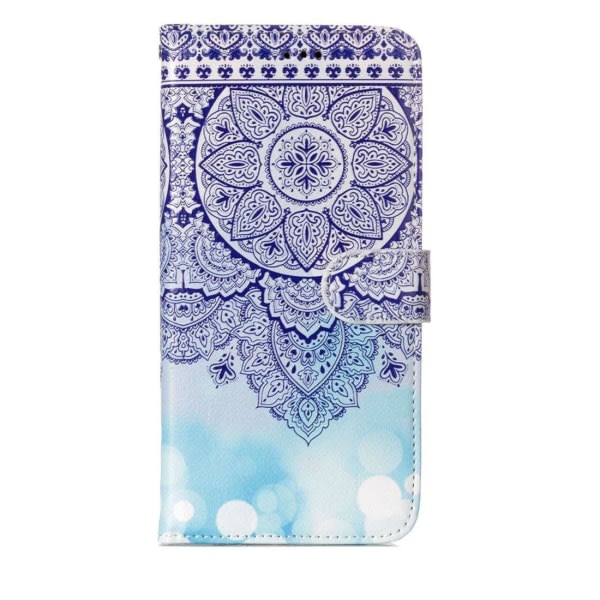 Plånboksfodral Galaxy S9 - Mandalablomma Blå & Vit