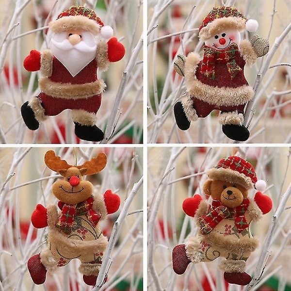 2023 Godt Nytt År Julepynt DIY Julegave Julenissen Snømann Trepynt Dukke Hengepynt for Hjemmet Noel Natal 9