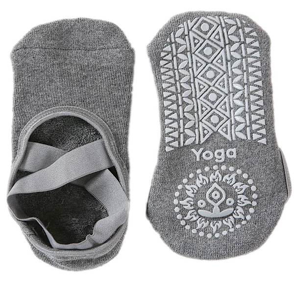 Halkfria Yogastrumpor för Kvinnor - Rygglös Fitness Pilates Andningsbara Balettfotstrumpor - Dam Sport Gym Sock Dans Tofflor 0.06 Red Wine