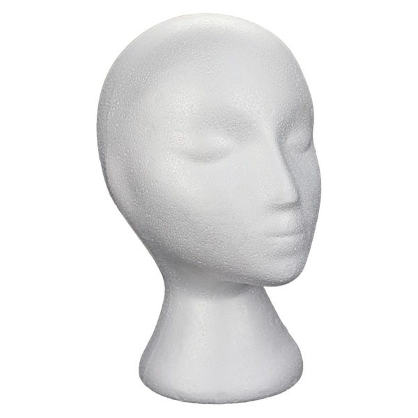 Skum Mannequin Hoved Stabil Base 11 Hvid Peruk Stativ til Rekvisit Salong