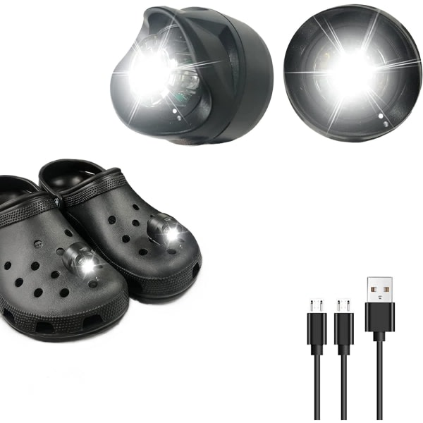 TG Uppladdningsbara strålkastare för Croc 2st, Light Up Charm Attachment