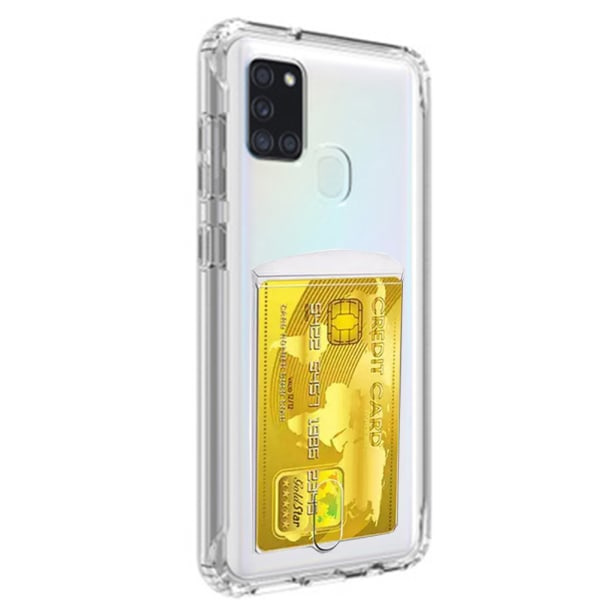 TG Praktiskt Skal med Korthållare - Samsung Galaxy A21S Transparent/Genomskinlig