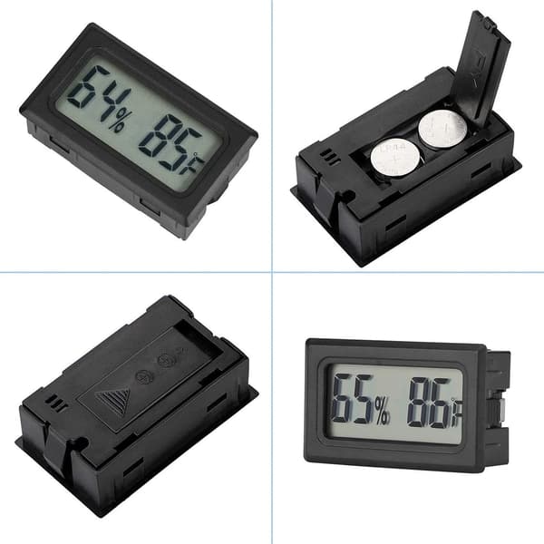 Mini digital termometer hygrometer, inomhustemperatur- och luftfuktighetsmätare med LCD-display, hemrumsmätare, Fahrenheit, 4-pack
