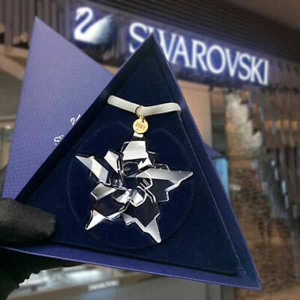 SWAROVSKI 2021 rajoitettu painos koriste, kirkkaat kristallit