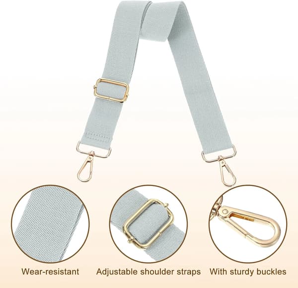 Bred justerbar taskerem til crossbody-taske og håndtaske, 3,8 cm, grøn - Grey