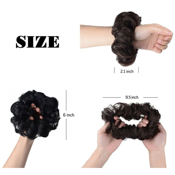 TG Hårbulle Hårförlängning Lockig Scrunchie 3