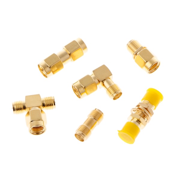 18 st/set anslutningssatser hane hona SMA-kontakt Antennkonverter koaxialadapter
