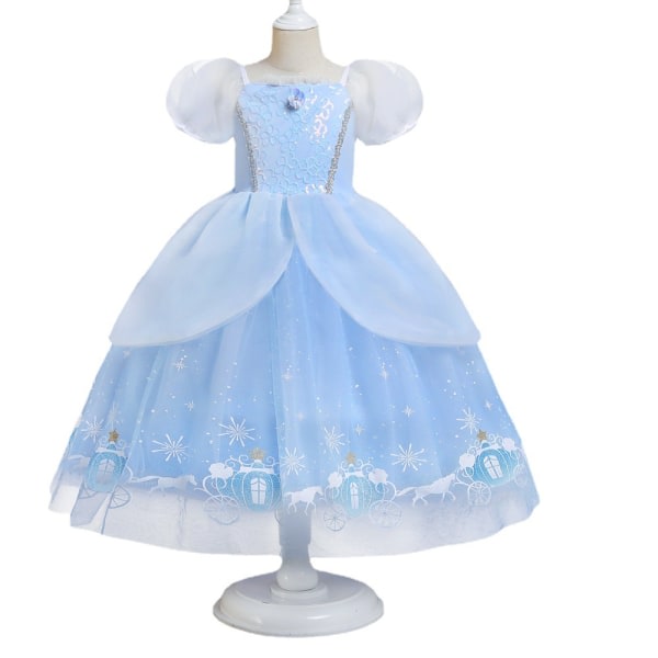 Galaxy Cinderella Prinsessekjole Cosplay Kostume Julefest Kjole Børn 140cm