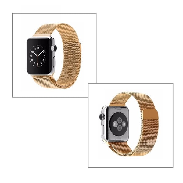 Metallarband Milanese Loop Guld f?r Apple Watch 42/44/45mm Guld