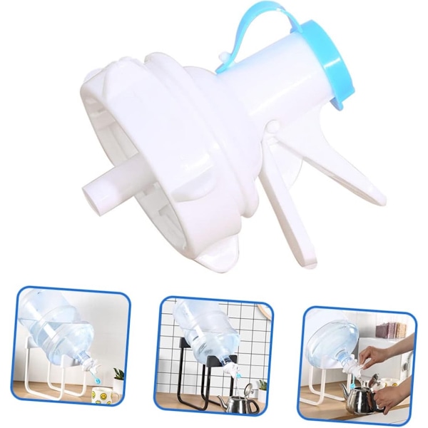 Vattendispenser - Universal pump med pip för flaskor, portabel tappkran för flaskor, dunkar, hem, kontor, utomhus, vit, 2 st_yu