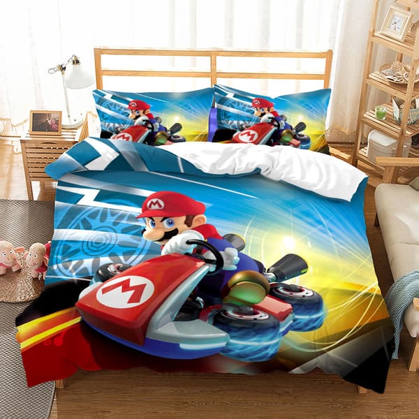 25 nye tegnede Mario digitaltrykte sengetøj i tre dele_yux