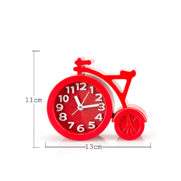 Bärbar Mini Tyst Väckarklocka Cykelklockor Batteri Sängbord Inredning Present Rosa