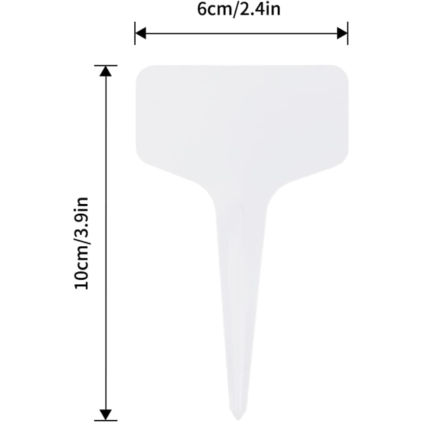 100 kpl 6 x 10 cm Muoviset Kasvien T-muotoiset Tarrat Taimitarha Puutarha Etikettejä