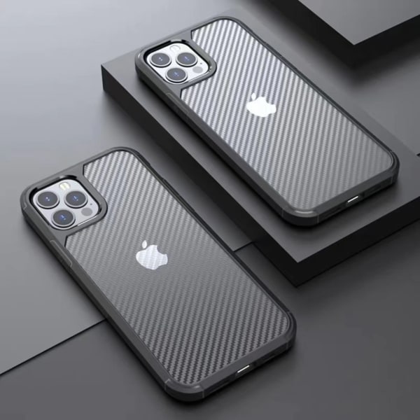 Matte Carbon Look-deksel Kompatibel med iPhone 14 Pro-deksel, Transl