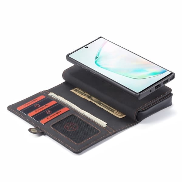 CaseMe Plånboksfodral magnetskal för Samsung Galaxy Note 10 Plus Svart