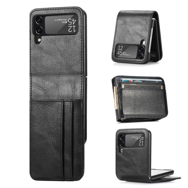 TG Samsung Galaxy Z Flip 3 - Elegant Skal med Kortlomme Rød