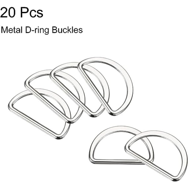 Metal D-ringe Spænde, Svejste D-ringe Spænde til Syning af Tøjremme Tasker Bælte DIY Tilbehør
