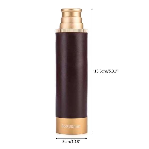 Teleskop Metall Spyglass Pirat Monokulär Vattentät Fick Mini Teleskop Monokulär 25x30 Zoombar Hopfällbar Vintage