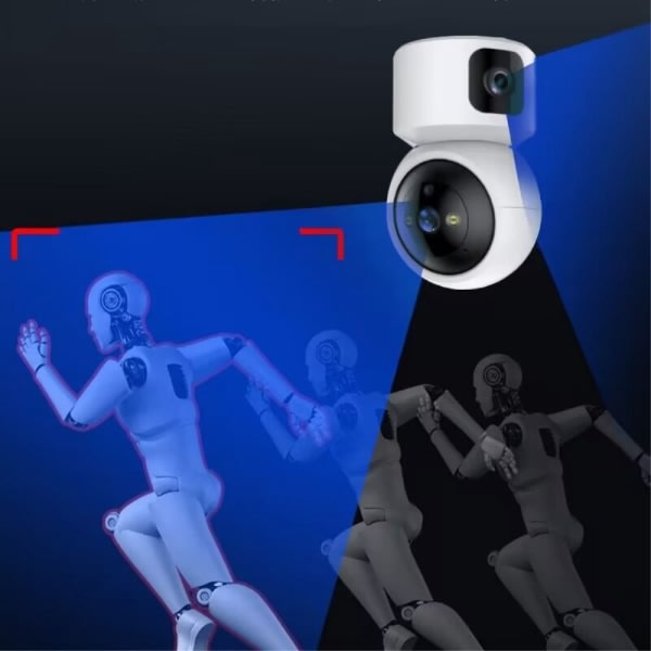 HD Smart WiFi-kamera kameramonitor Fullfärg Night Vision White
