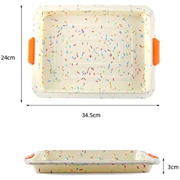 Galaxy vit Silikon Brownie tårta DIY med handtag bakning mold