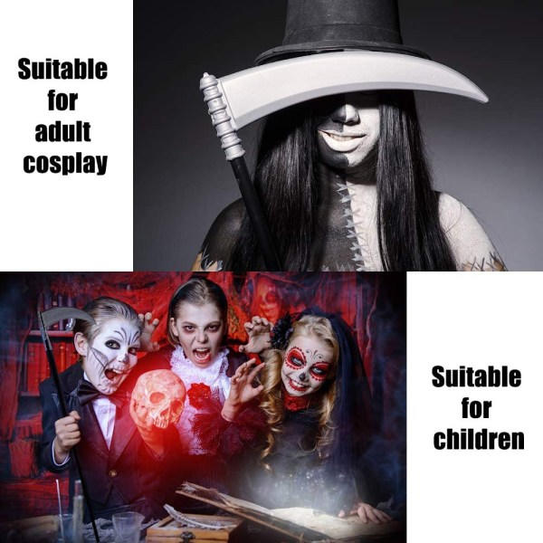 100 cm Kuolemanpelon Sirppi, Halloween Kuolemanpelon Muovi Sirppi Halloween Pukeutumisen Tarvikkeet Halloween Cosplay Koristelu