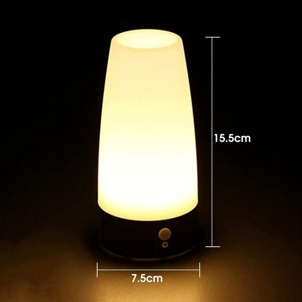 LED bevegelsessensor nattlampe bordlampe med trådløs
