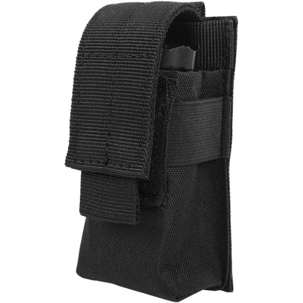 Musta taskulamppu tasku, kotelo Molle taskulamppu tasku Nylon taskulamppu