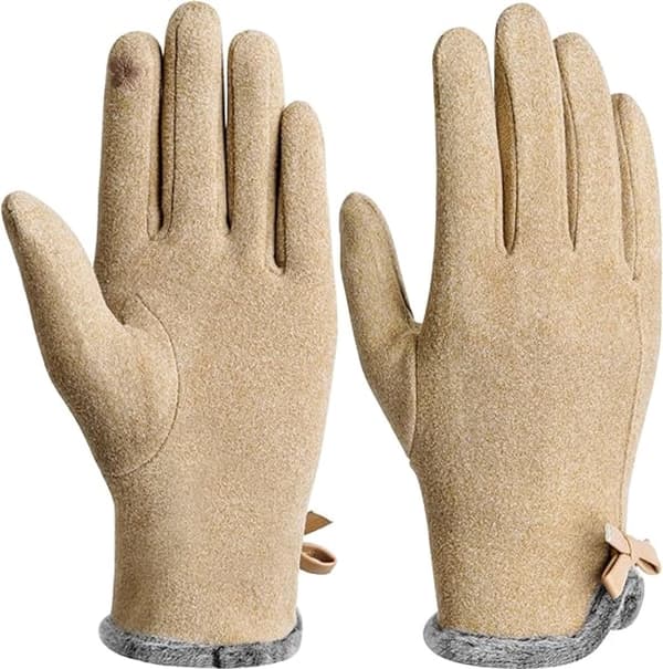 Handsker - Vinterisoleret touchscreen til pegefinger Cykling Elegant og stilfuld Brown_yu til damer
