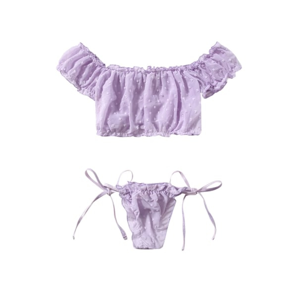 Spetsar Sexiga Import Europeiska och Amerikanska Sexiga Underkläder Split Bikini Sexiga Underkläder Set