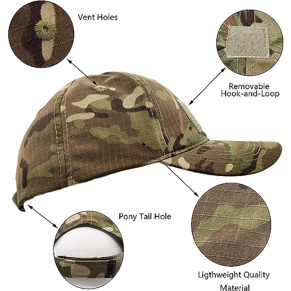 TG Camo Cap Herr med Kølende Hals Damask Baseball Kepsar Ansigtshalsduk Army Taktisk Militærhat Nackdamask til Løbetur Jagt Cykelsport